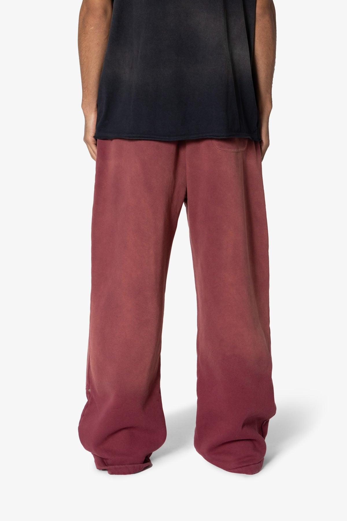 West Double Knee Sweatpants - Red Product Image