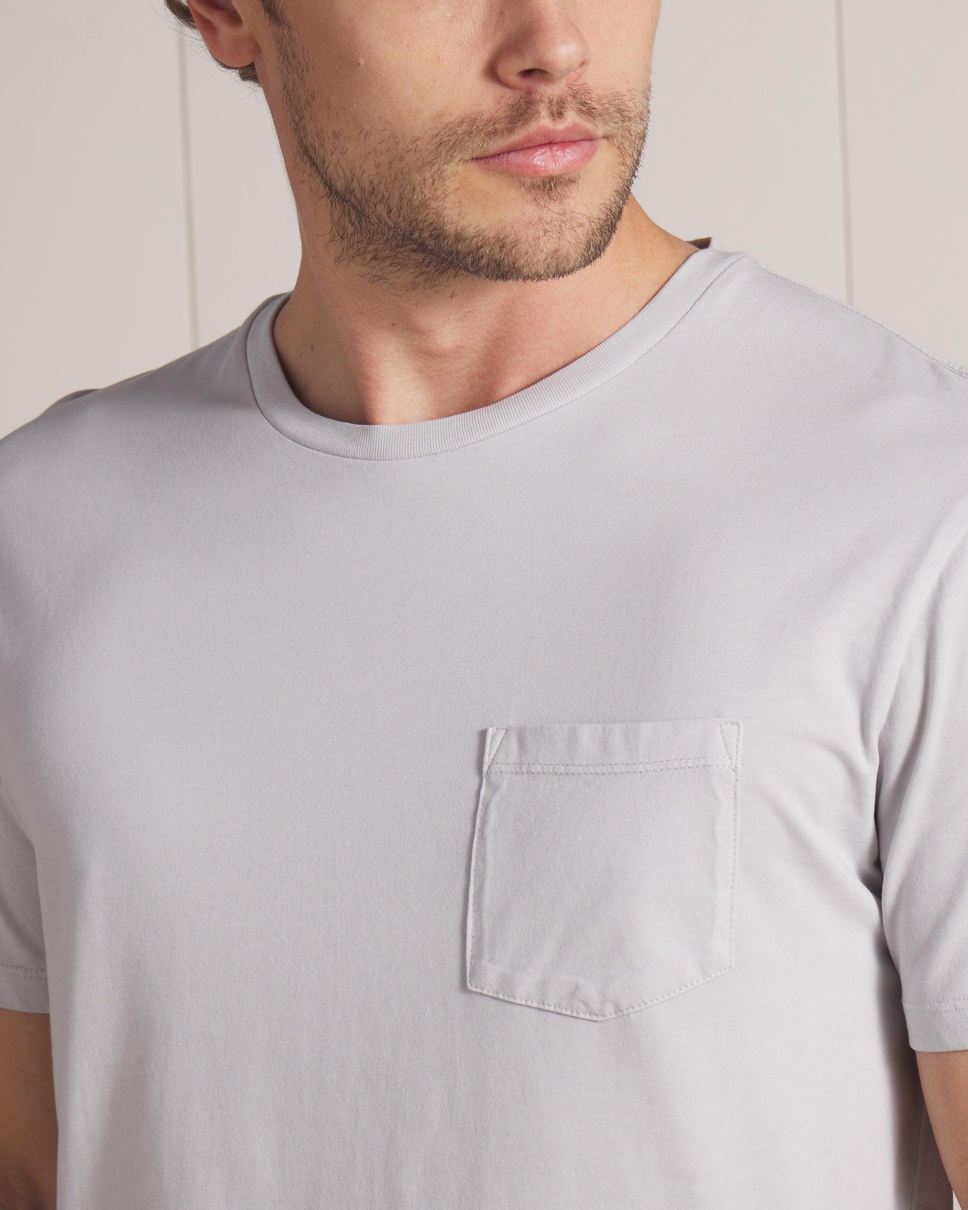 Pima Cotton Pocket Tee - Glacier Gray Product Image