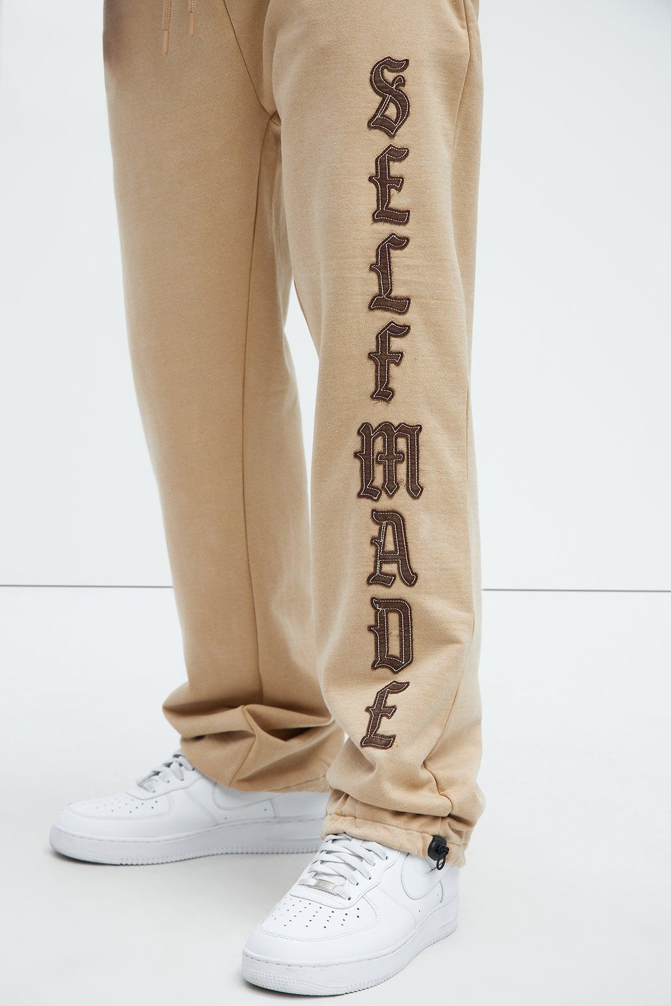 Respectfully Self Made Sweatpants - Khaki Product Image