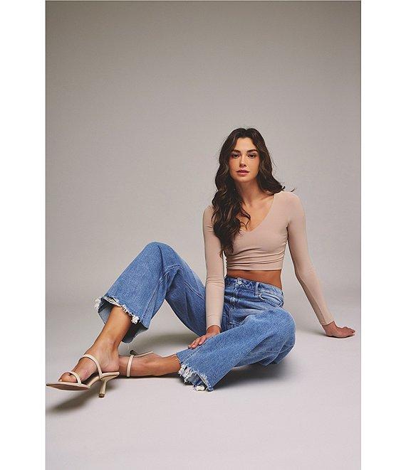 Hidden Jeans Logan Frayed Hem Dad Jeans Product Image