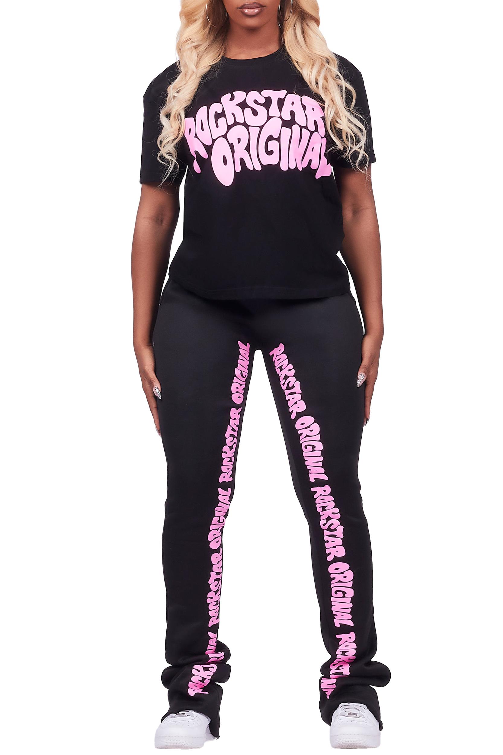 Monique Black T-Shirt Trackset Female Product Image