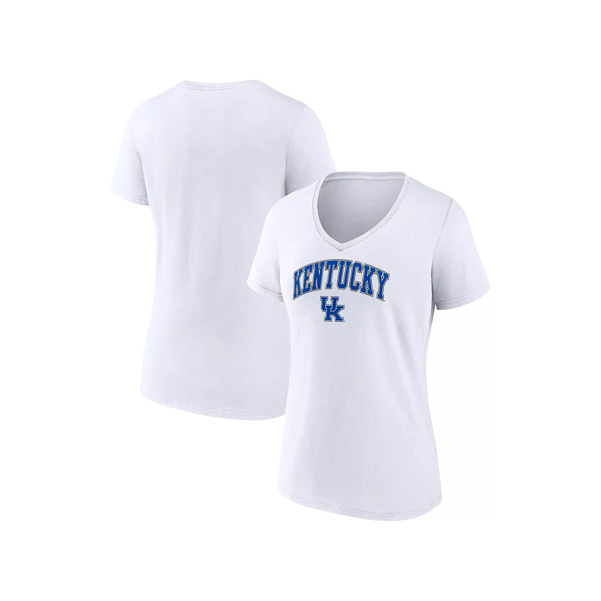 Women's Fanatics Branded White Kentucky Wildcats Evergreen Campus V-Neck T-Shirt, Size: 2XL Product Image