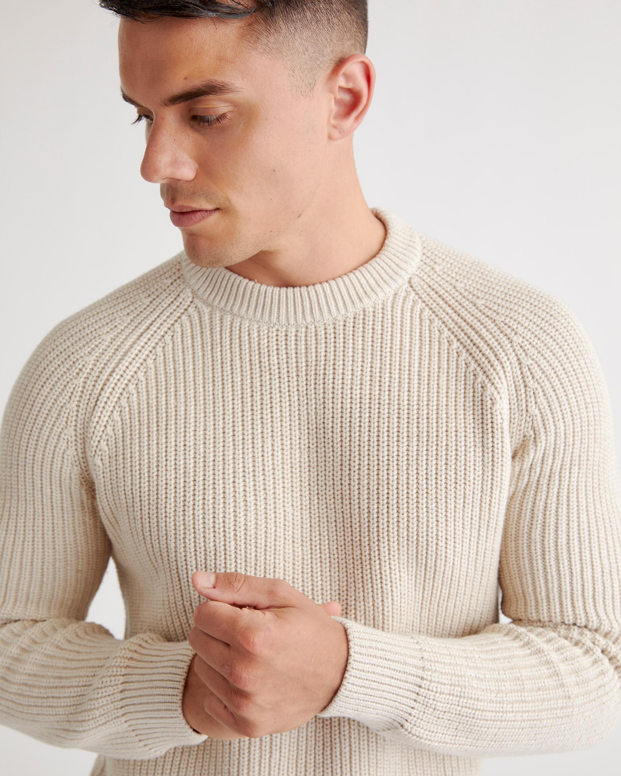 Quince | Men's Fisherman Crew Sweater Organic Cotton Product Image