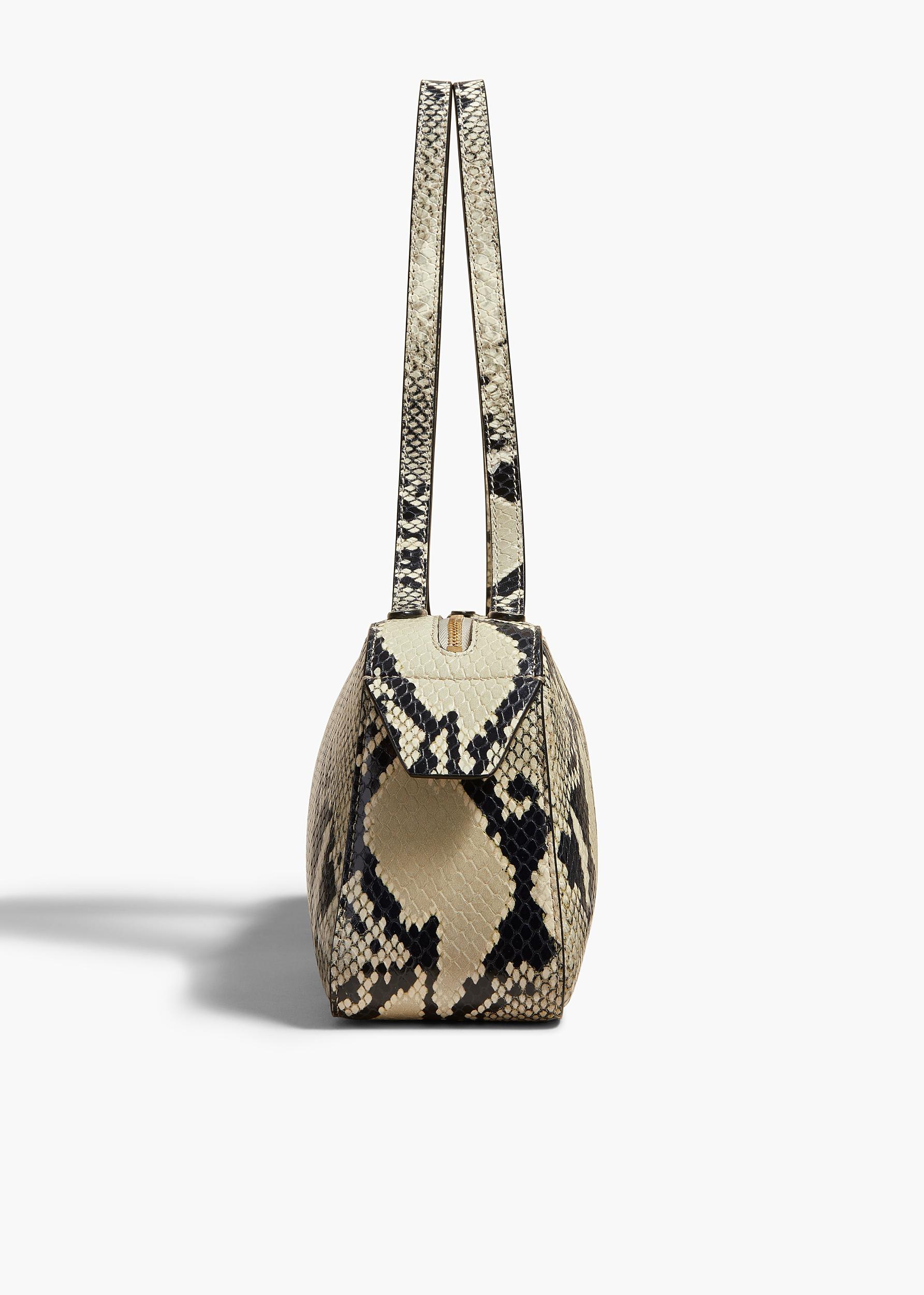 Simona Shoulder Bag in Natural Python-Embossed Leather Product Image