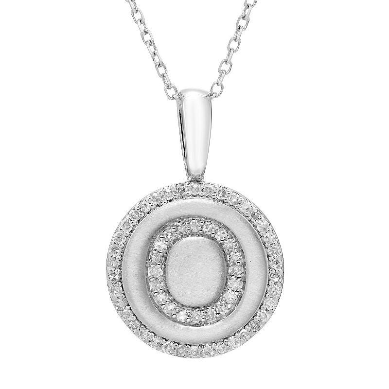 It's Personal Sterling Silver & Diamond Accent Initial Pendant Necklace, Women's,  Product Image