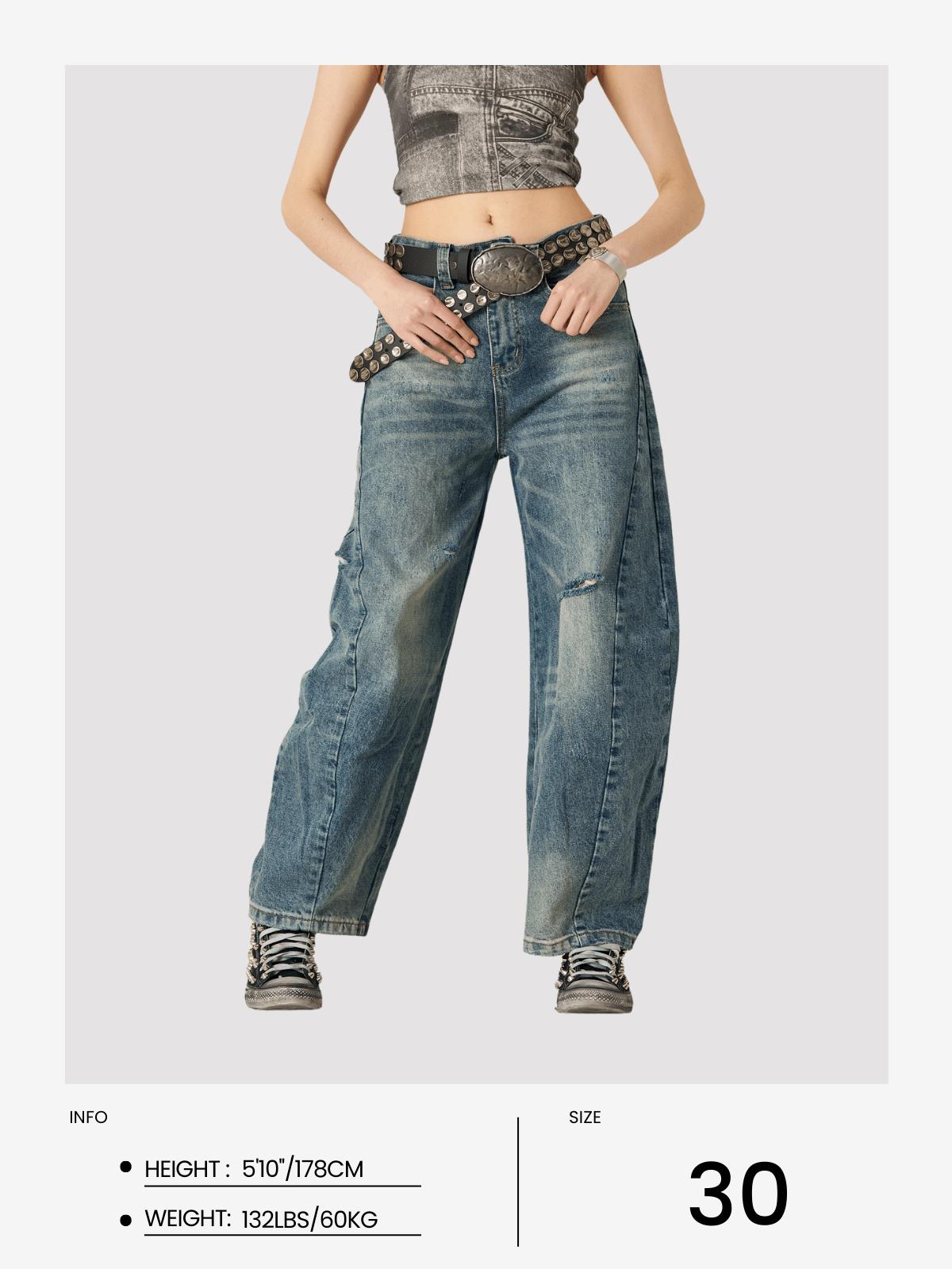 Aelfric Eden Baggy Ripped Jeans Product Image