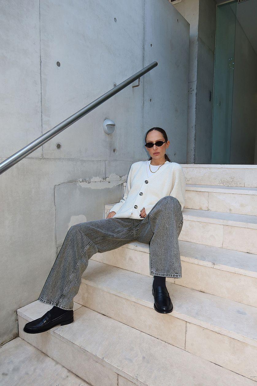 Low Waist Wide Leg Jeans Product Image