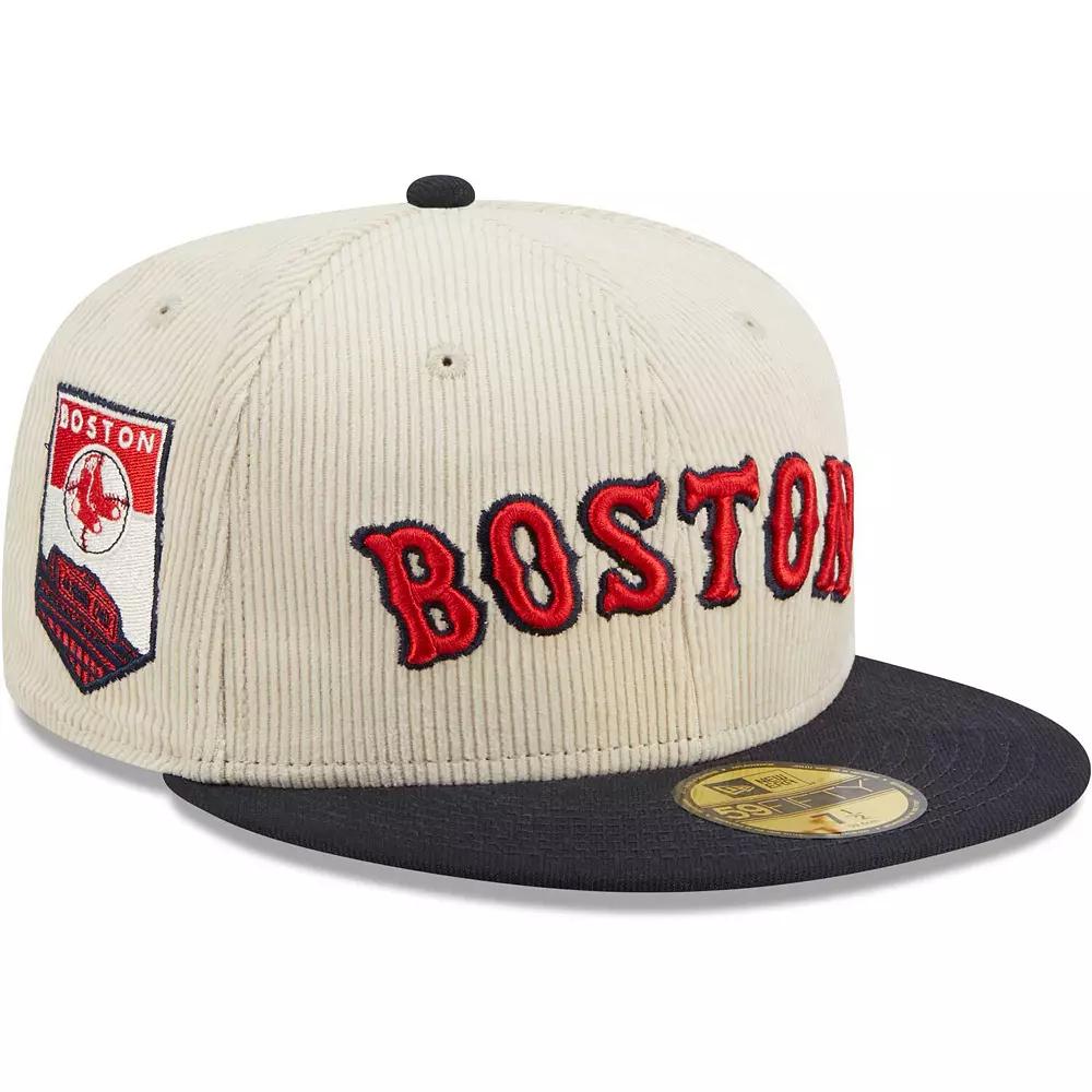 Men's New Era White Boston Red Sox  Corduroy Classic 59FIFTY Fitted Hat, Size: 8 Product Image
