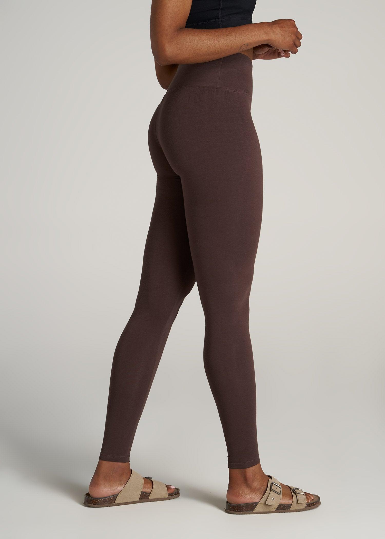 Cotton Leggings for Tall Women in Chocolate Female Product Image