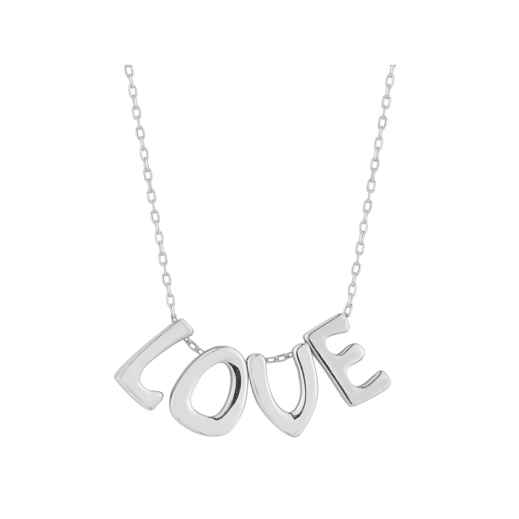 Sunkissed Sterling Love Necklace, Womens, Silver Tone Product Image