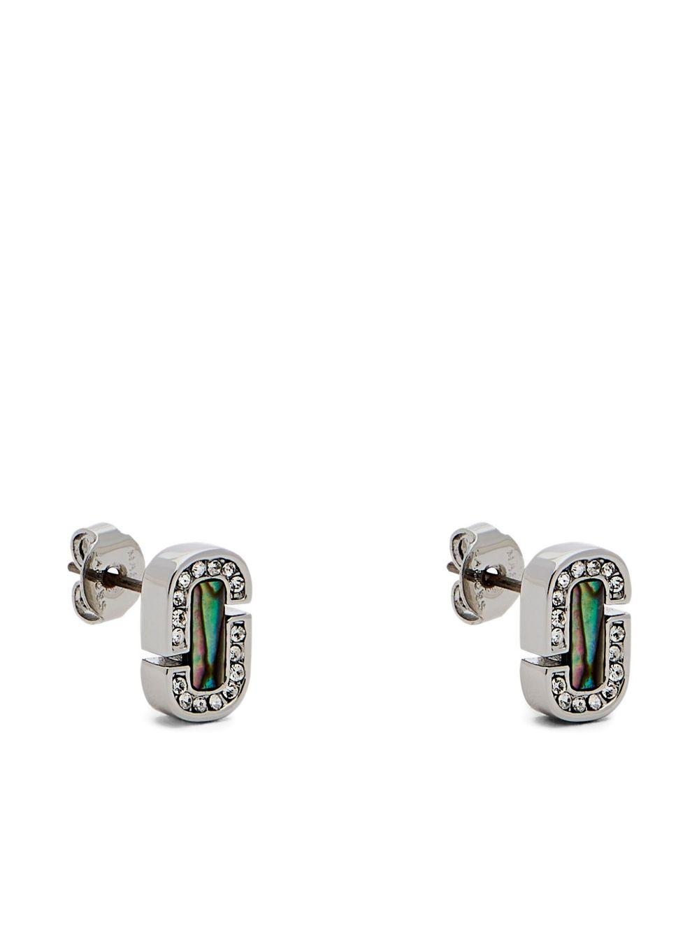 The Button Enamel Logo Hoop earrings Product Image
