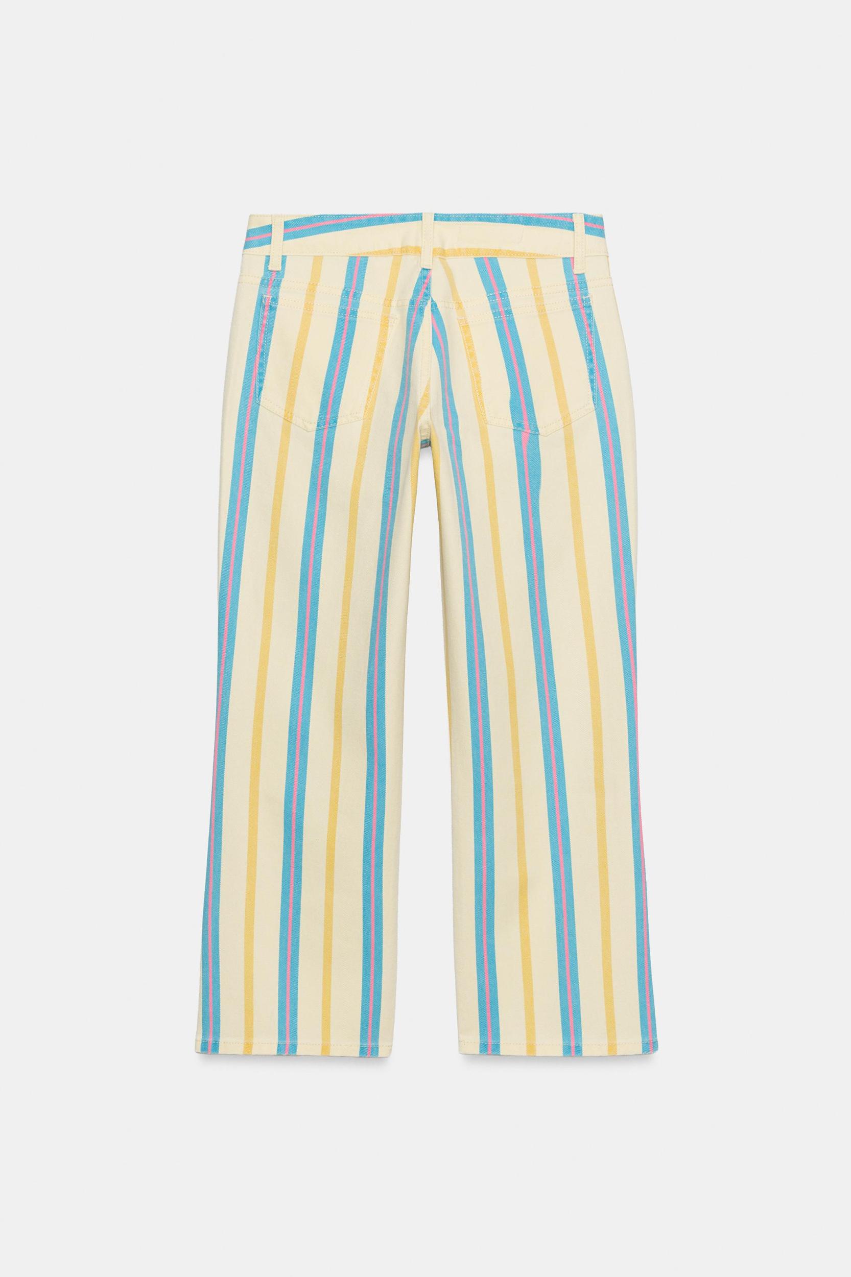 LOW RISE STRIPED STRAIGHT LEG TRF JEANS Product Image