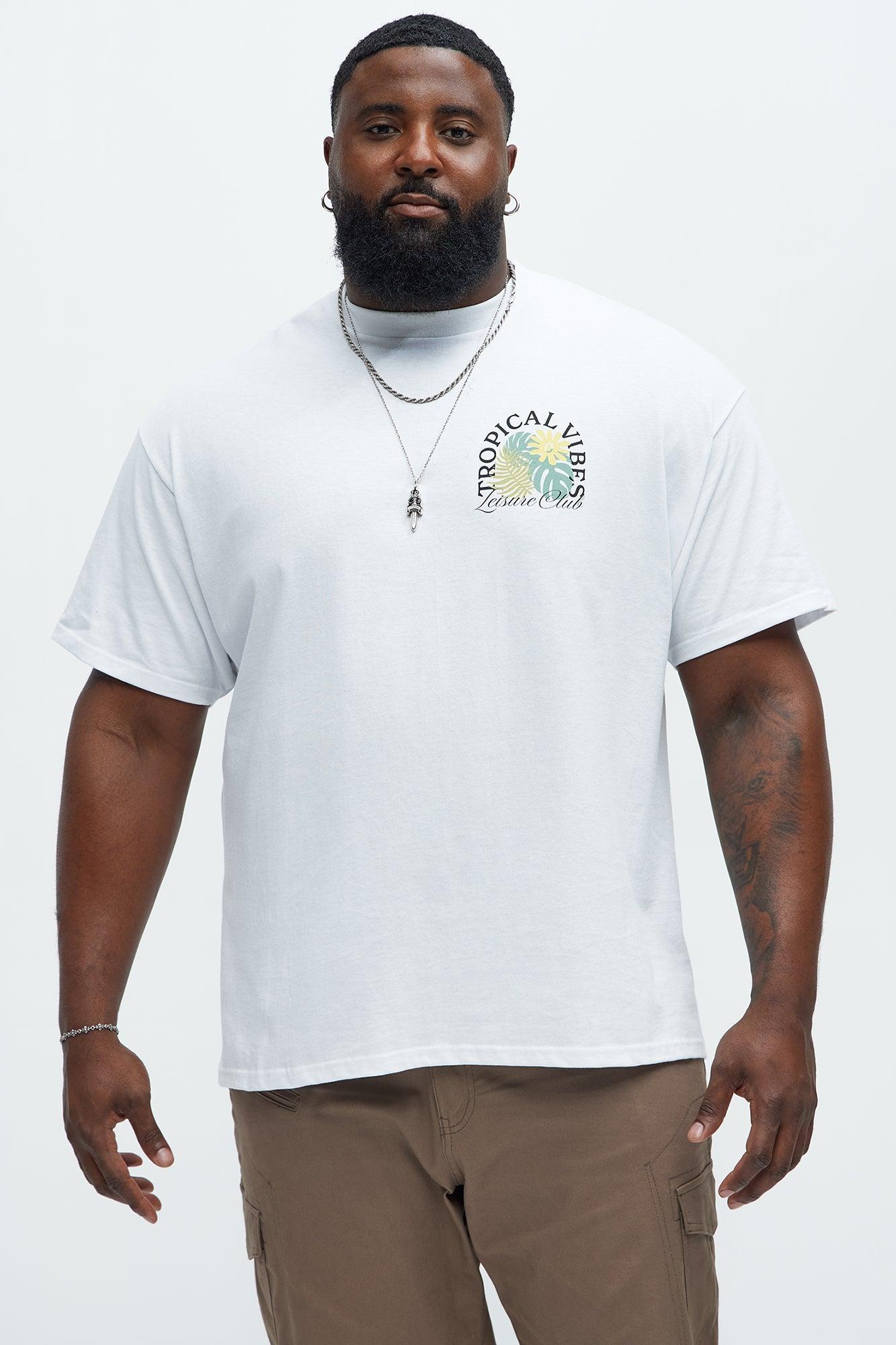 Tropical Vibes Short Sleeve Tee - White Product Image