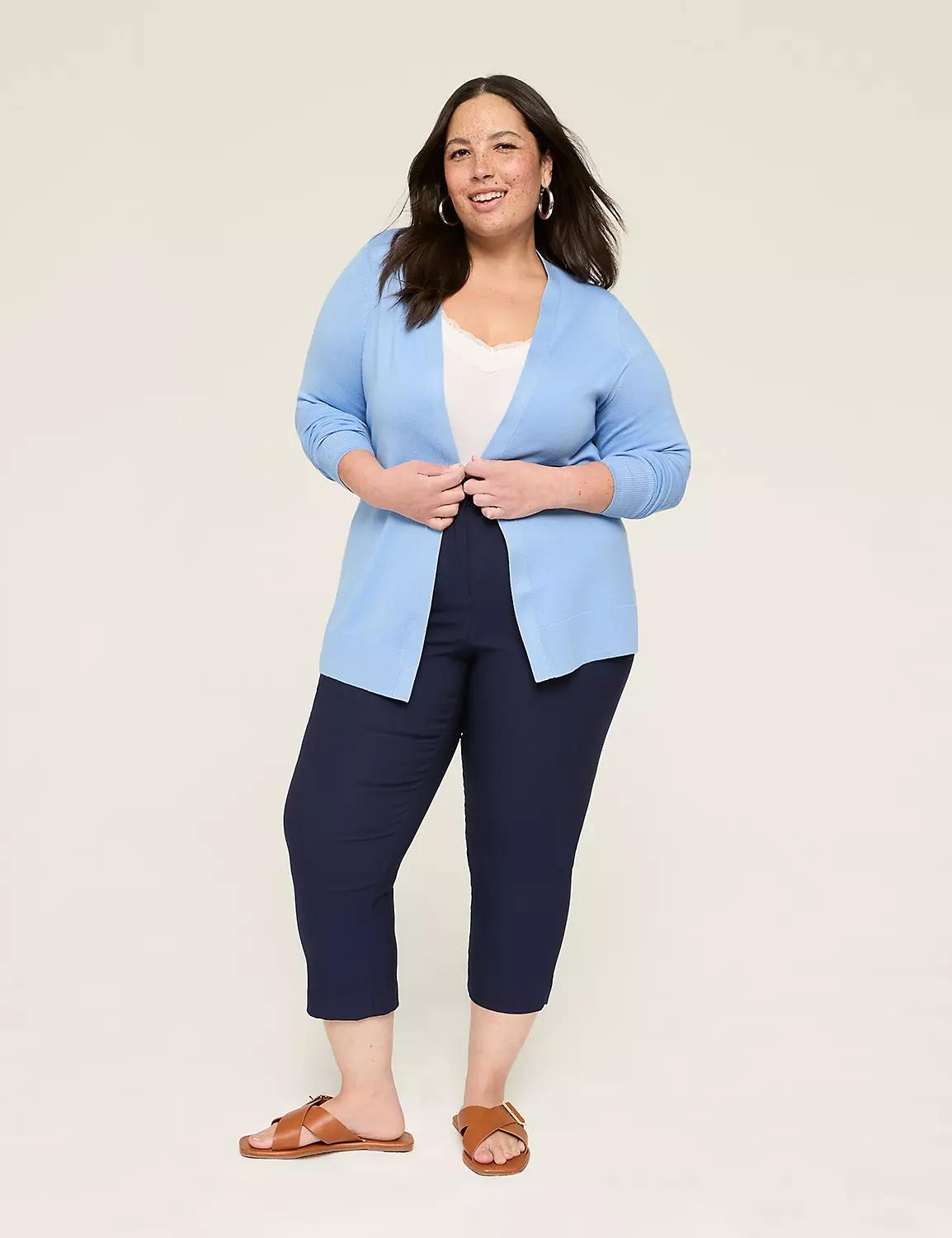 Modern Long-Sleeve Open-Front Cardigan Product Image