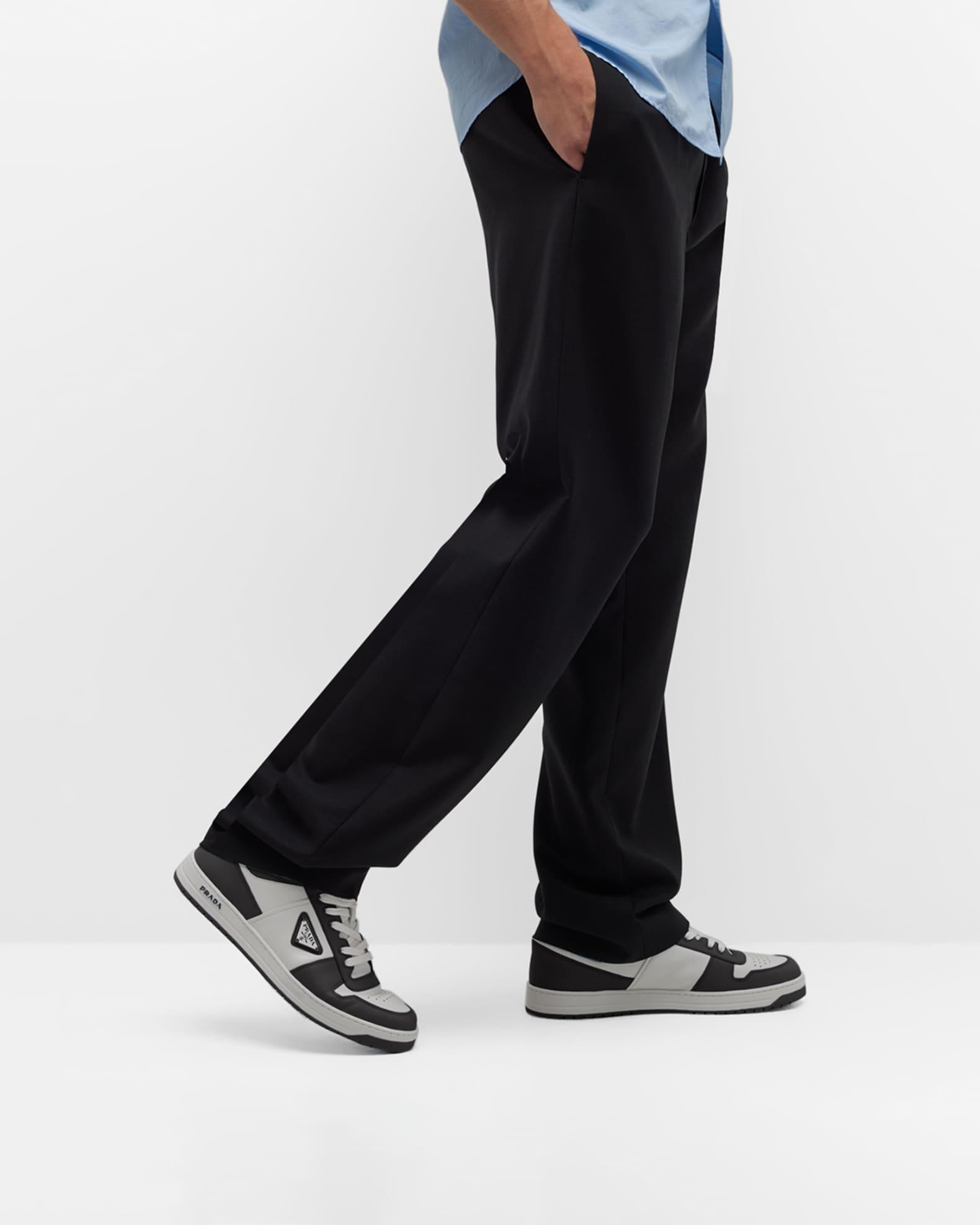 Men's Downtown Logo Leather Low-Top Sneakers  Product Image