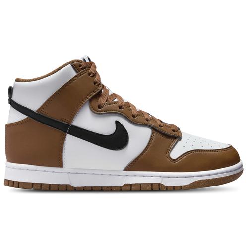 Nike Womens Nike Dunk High - Womens Shoes White/Black/Light British Tan Product Image