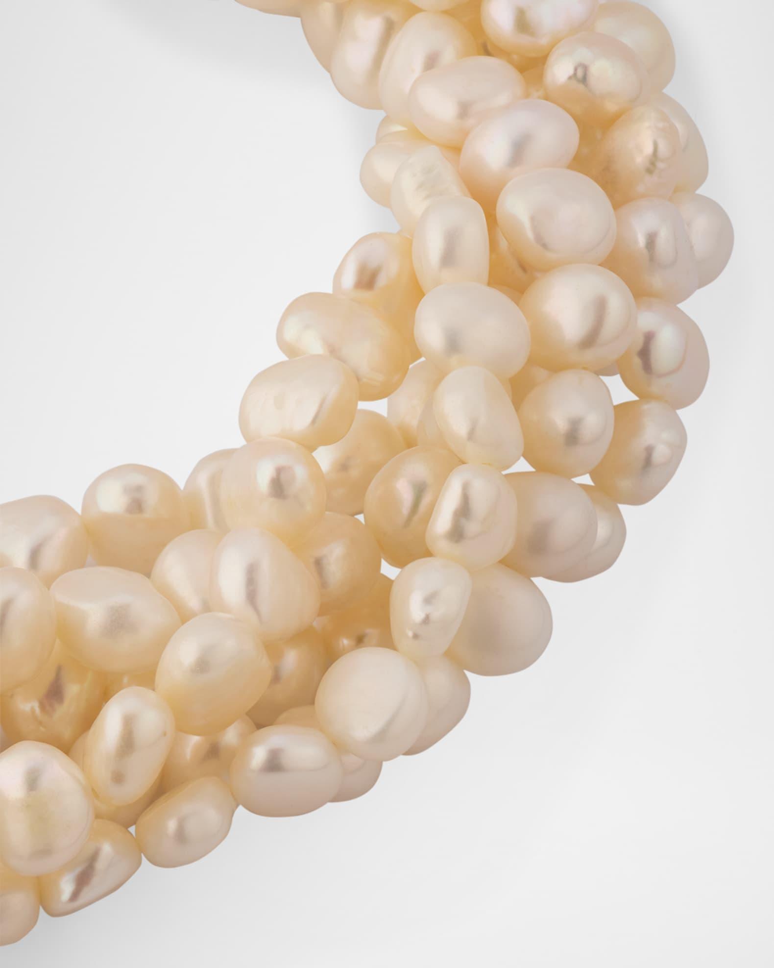 Six Row Pearly Strand Necklace Product Image