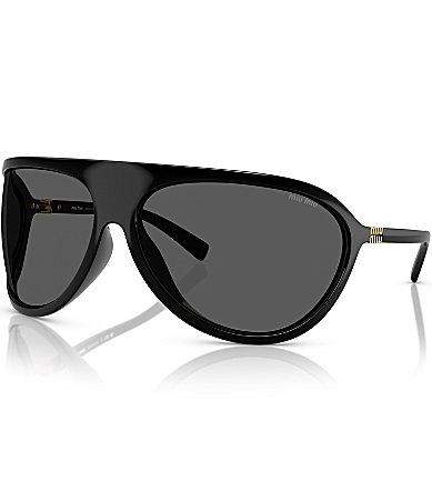 Miu Miu Womens MU A01S75-X 75mm Wrap Statement Shield Sunglasses Product Image