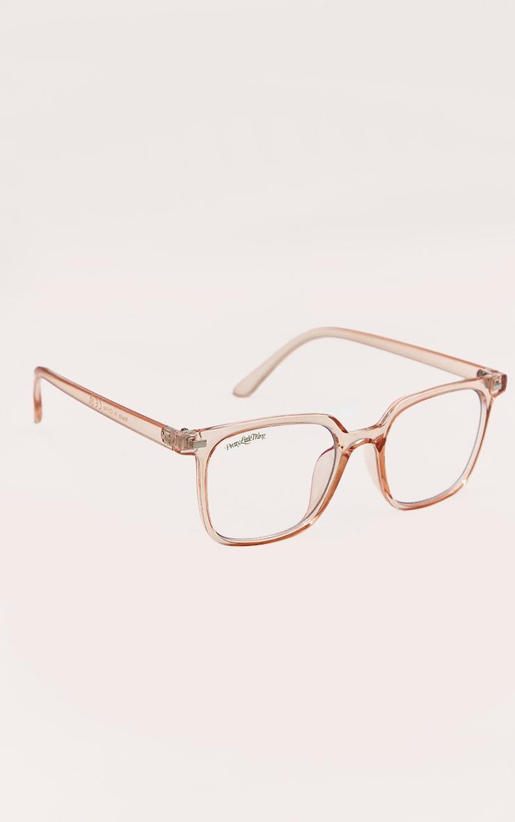 Peach Prettylittlething Square Blue Light Readers Product Image