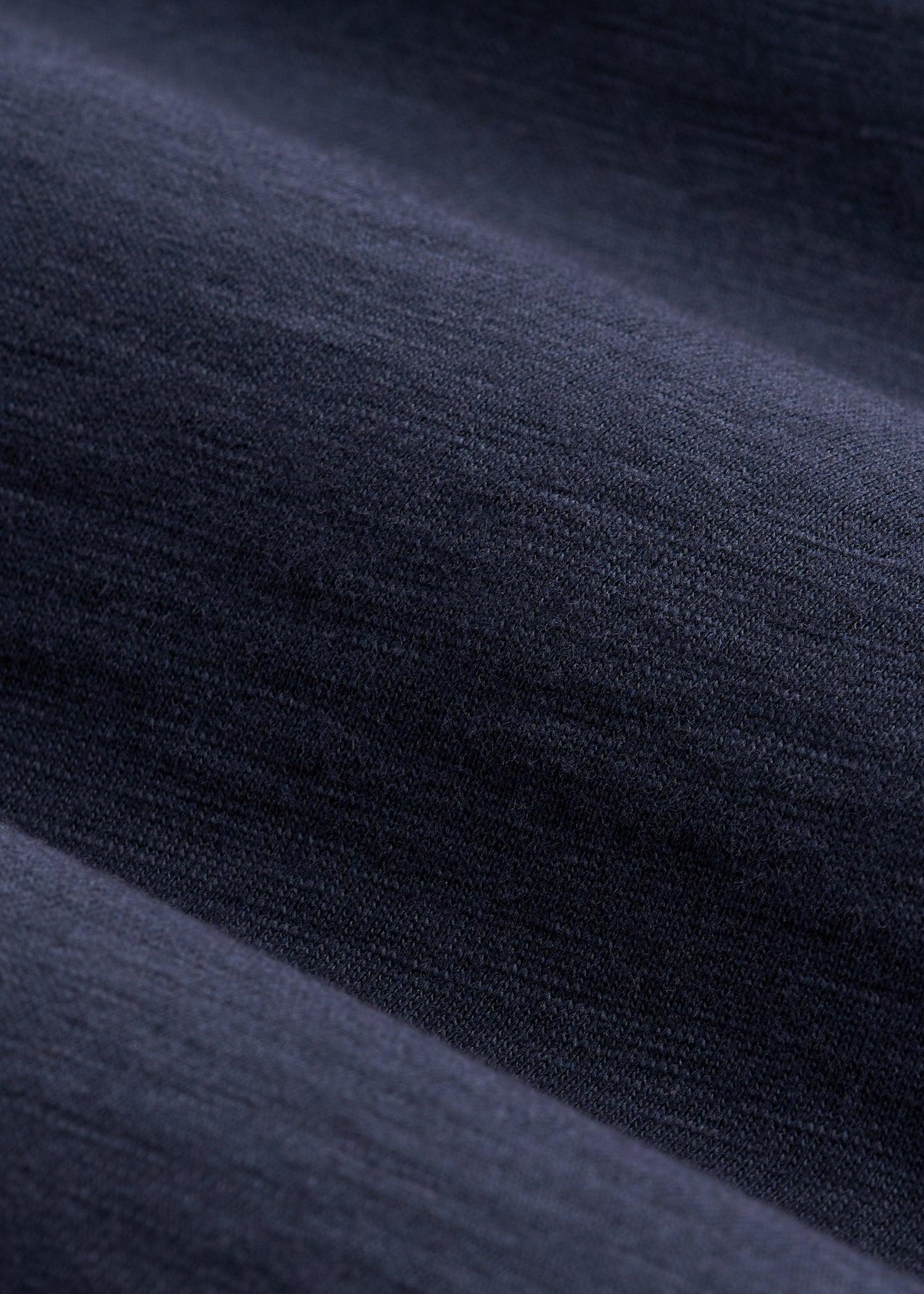 Three-Button Long Sleeve Slub Henley for Tall Men in Navy Male Product Image