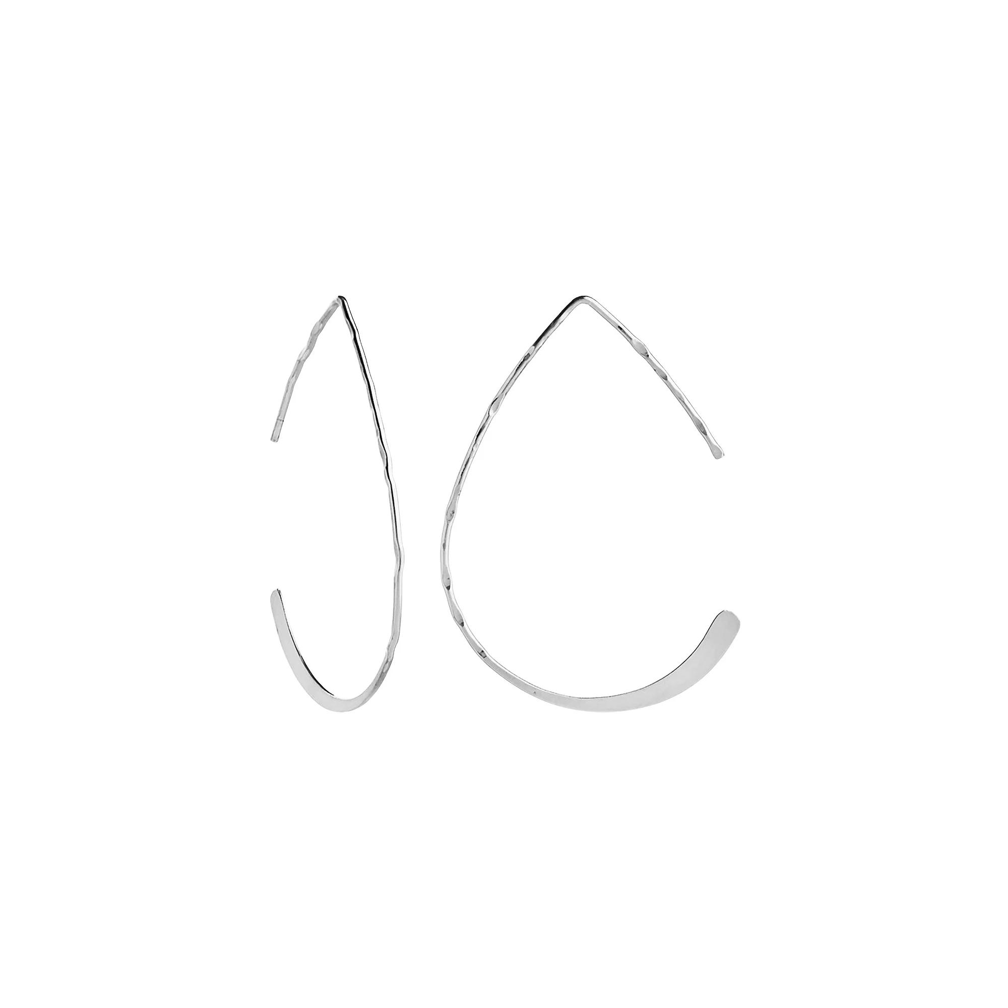 MC Collective Teardrop Threader Earrings, Womens, Sterling Silver Product Image