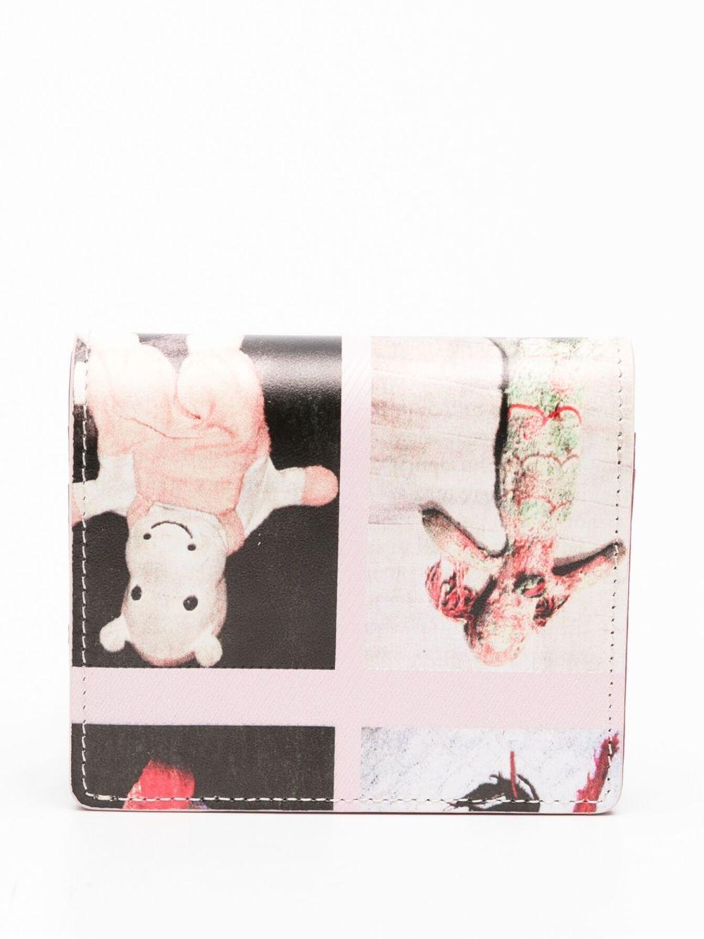 teddy-print leather wallet Product Image