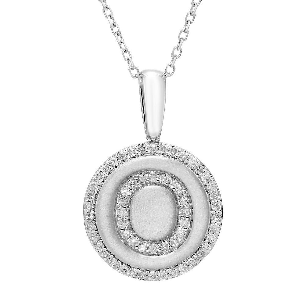 It's Personal Sterling Silver & Diamond Accent Initial Pendant Necklace, Women's,  Product Image