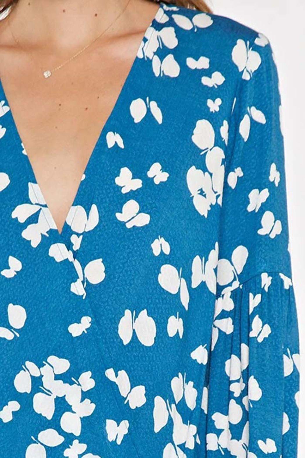 Butterfly Printed Surplice Top Product Image