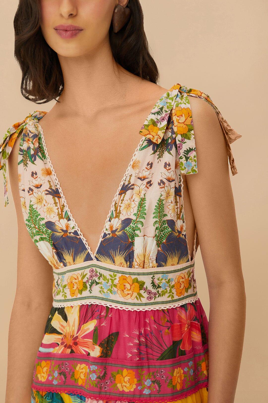 Mixed Flowers Midi Dress Product Image