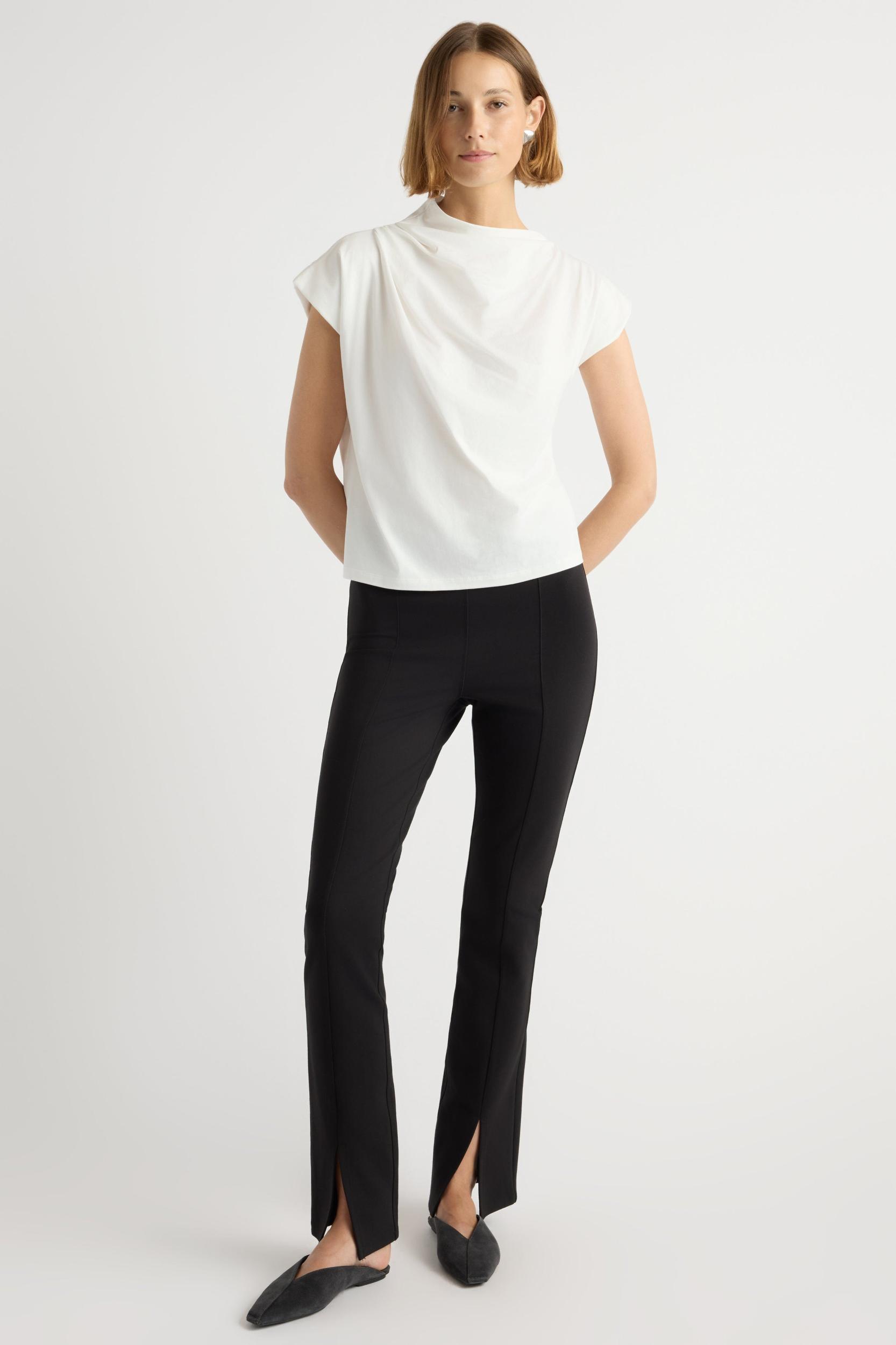 Cass Front-Split Ponte Stretch Pant Product Image
