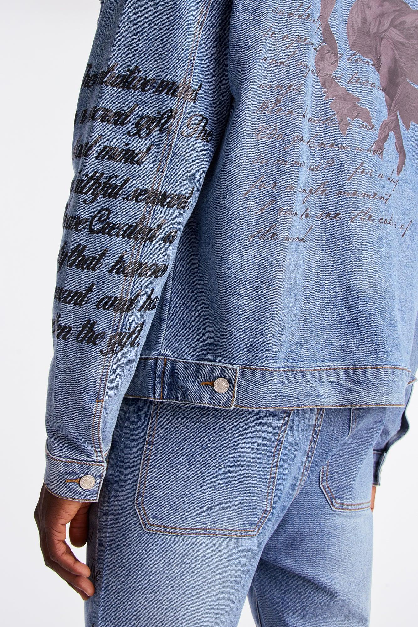 Scripted Streets Denim Trucker Jacket - Vintage Blue Wash Product Image