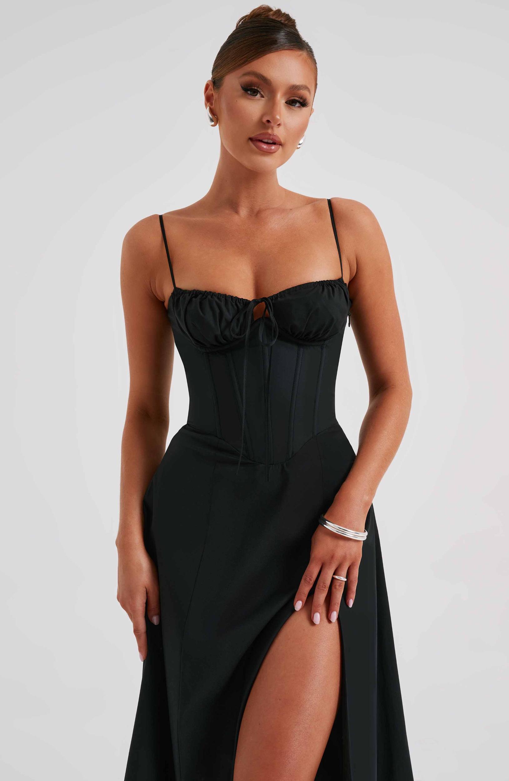 Deanna Midi Dress - Black Product Image