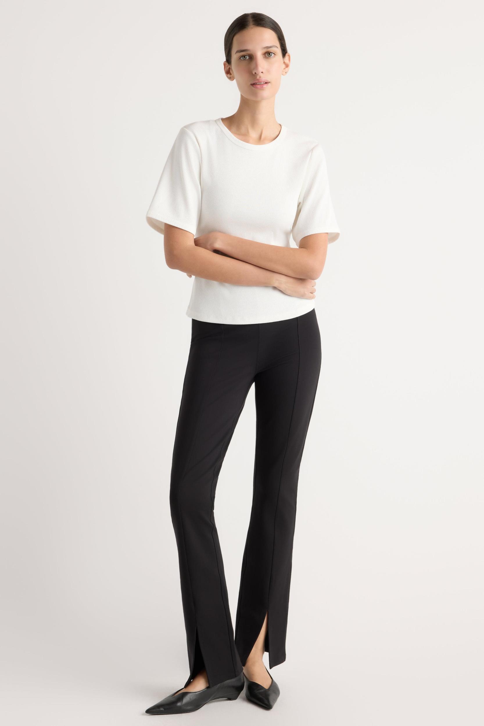 Cass Front-Split Ponte Stretch Pant Product Image