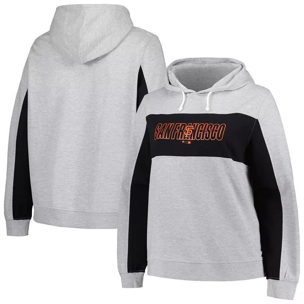 Women's Profile Heather Gray San Francisco Giants Plus Size Pullover Hoodie, Size: 2XL, Grey Product Image