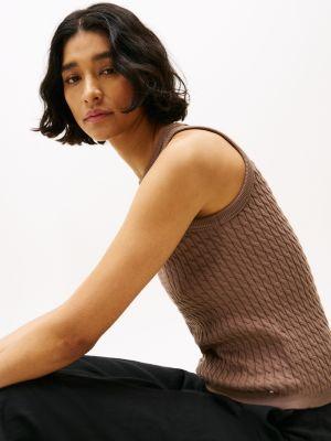 Cable Knit Sweater Tank Product Image
