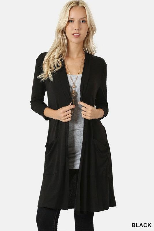 1439   Lauren Slouchy Pocket Cardigan Product Image