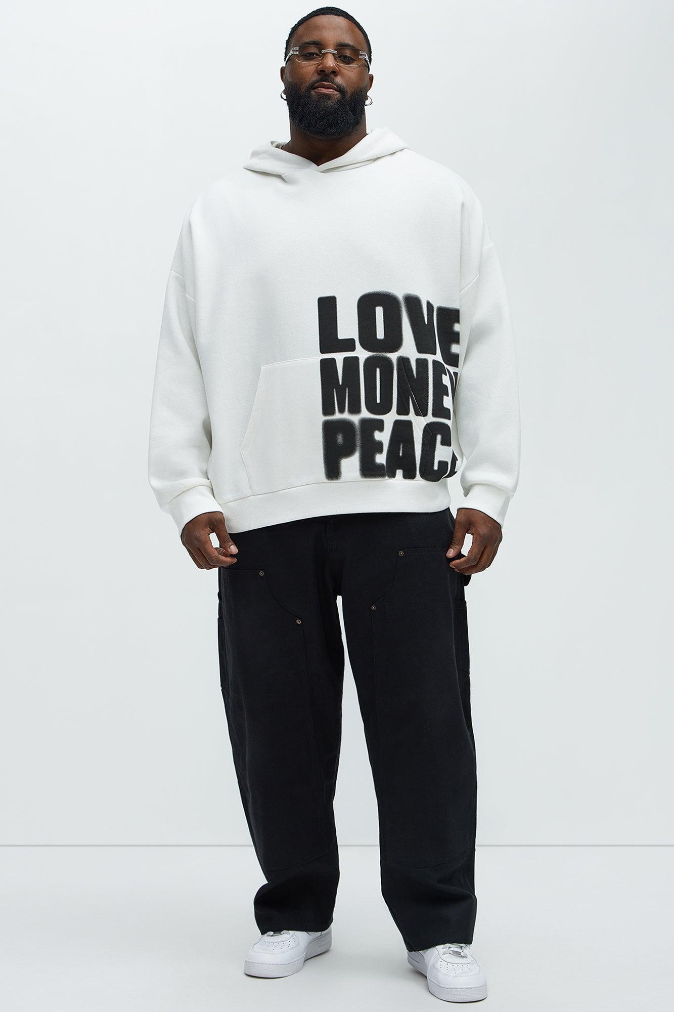 Tyson Spray Paint Oversized Hoodie - White/combo Product Image