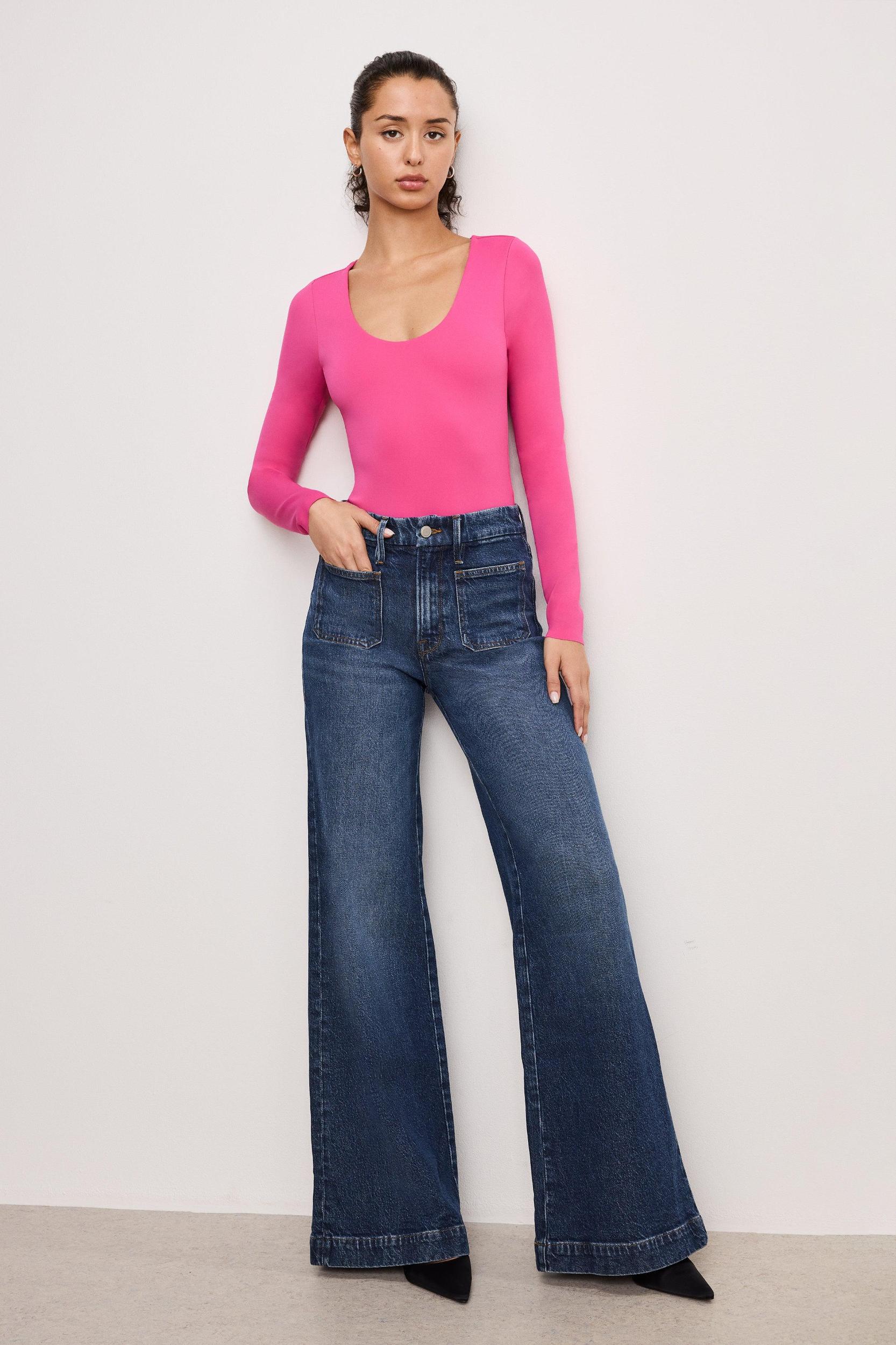 GOOD WAIST PALAZZO JEANS | INDIGO759 Product Image