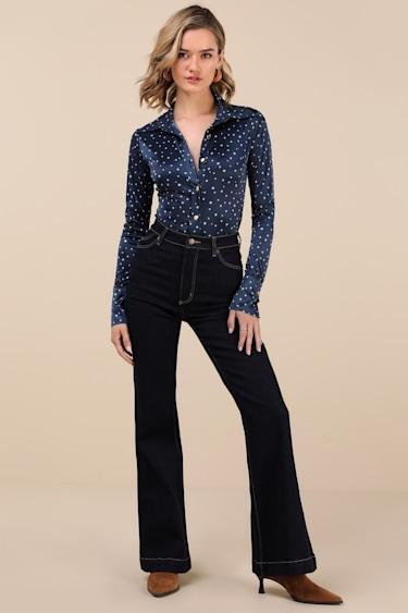 Eastcoast Flare Dark Wash Jeans Product Image