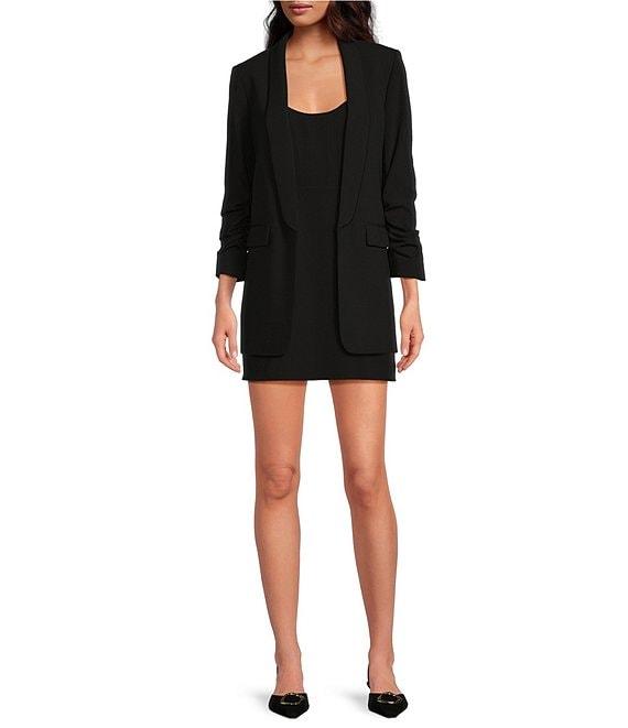 Gianni Bini Lana Crepe Corset Scoop Neck Sleeveless Mini Dress Product Image