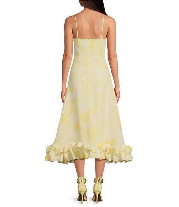 Gianni Bini x Shea Leigh Mills Chandler Sway Floral Sweetheart Neck Midi A-Line Dress Product Image