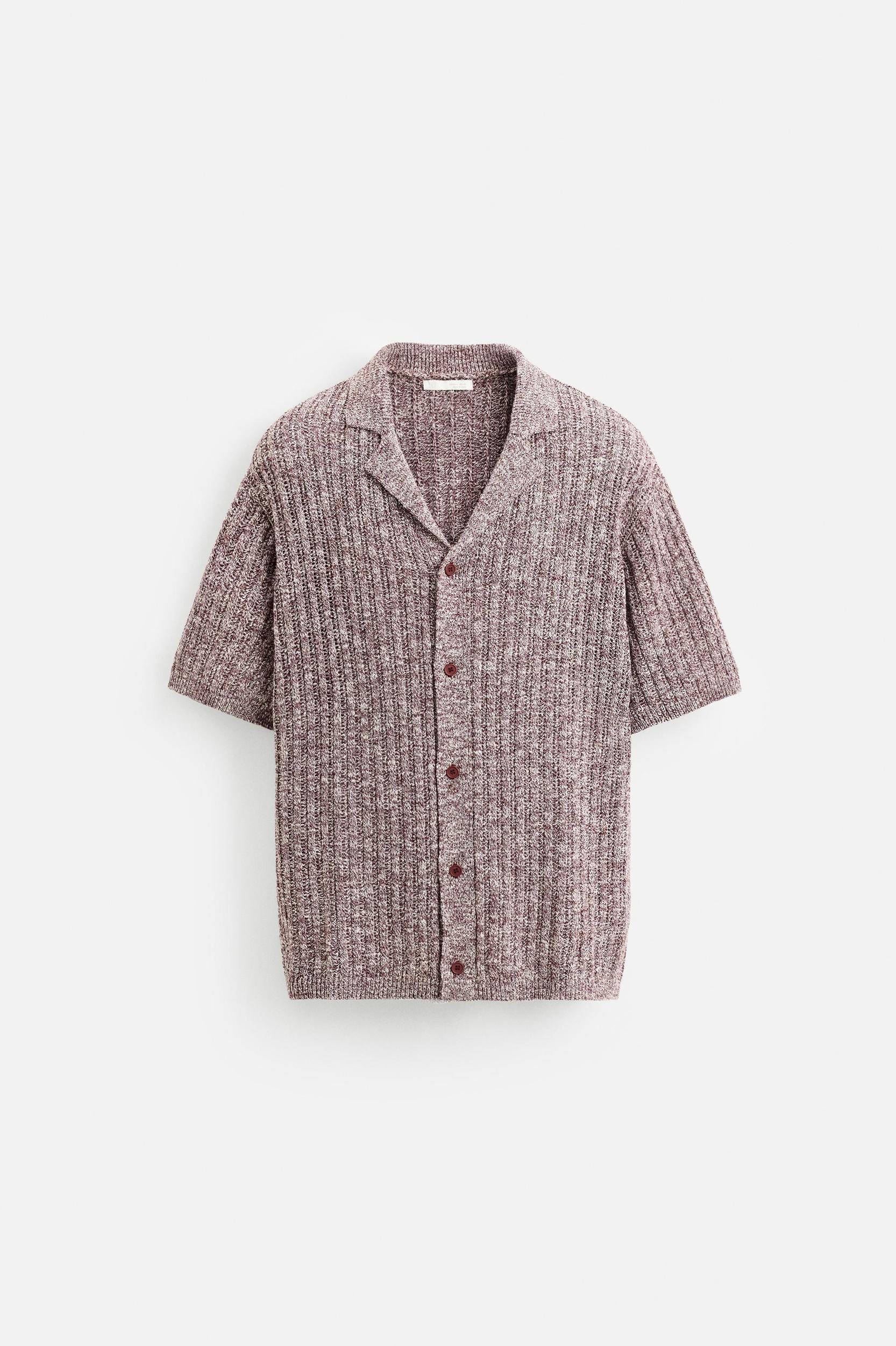 CONTRAST KNIT SHIRT Product Image
