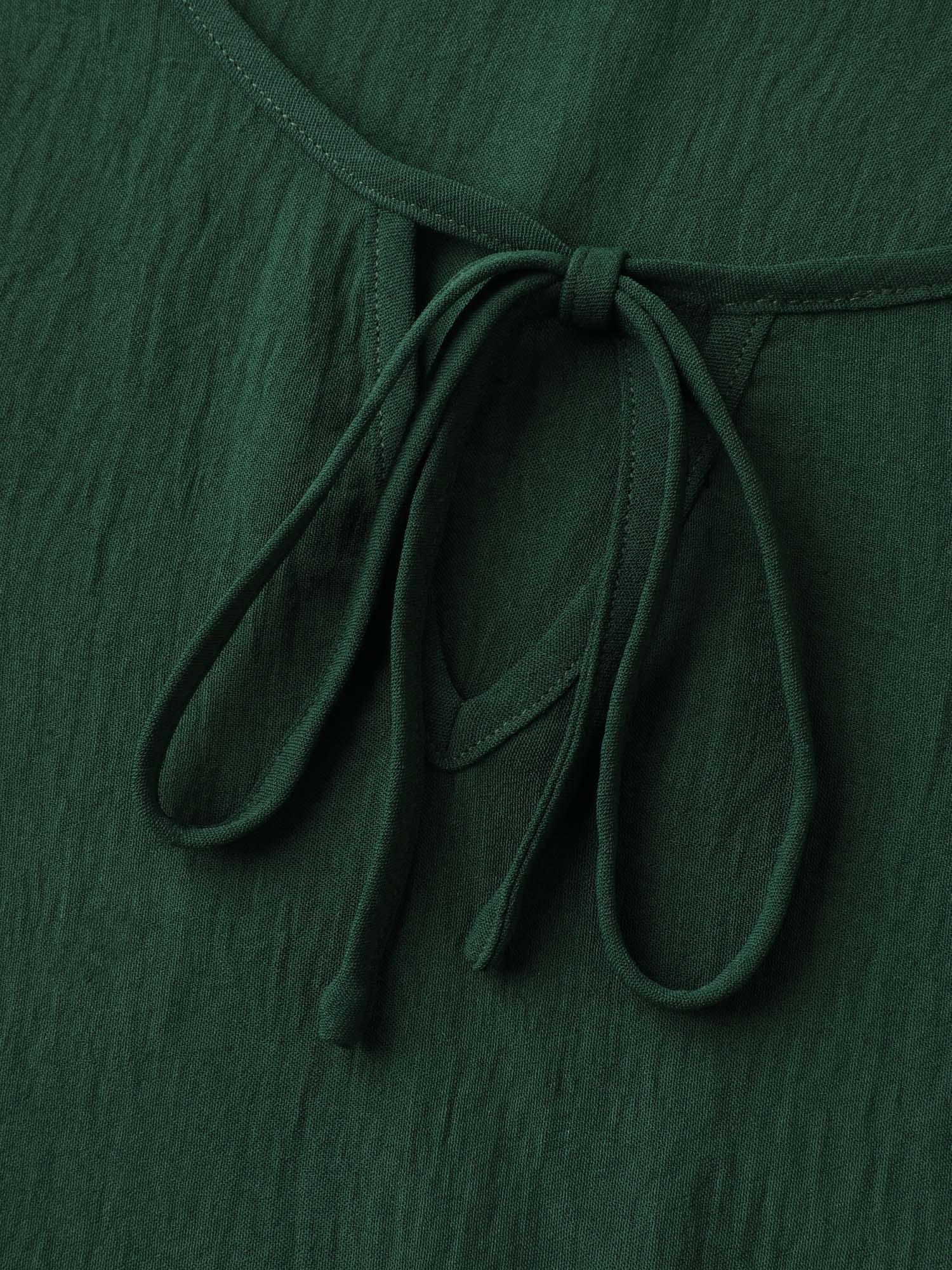 Embroidered Cut-Out Sleeve Solid Blouse Female Product Image