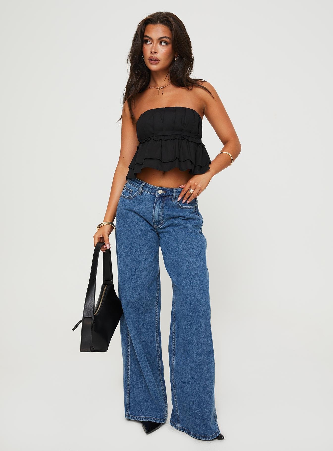 Ericka Strapless Top Black Product Image