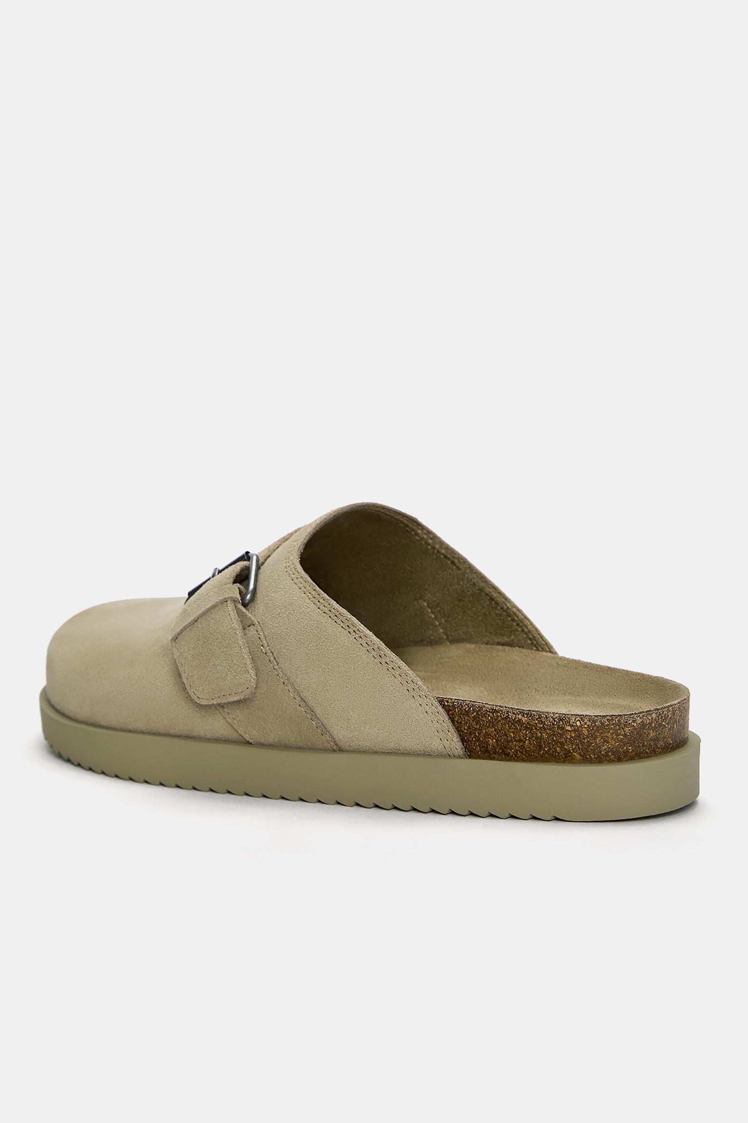 Leather clogs with buckle Product Image