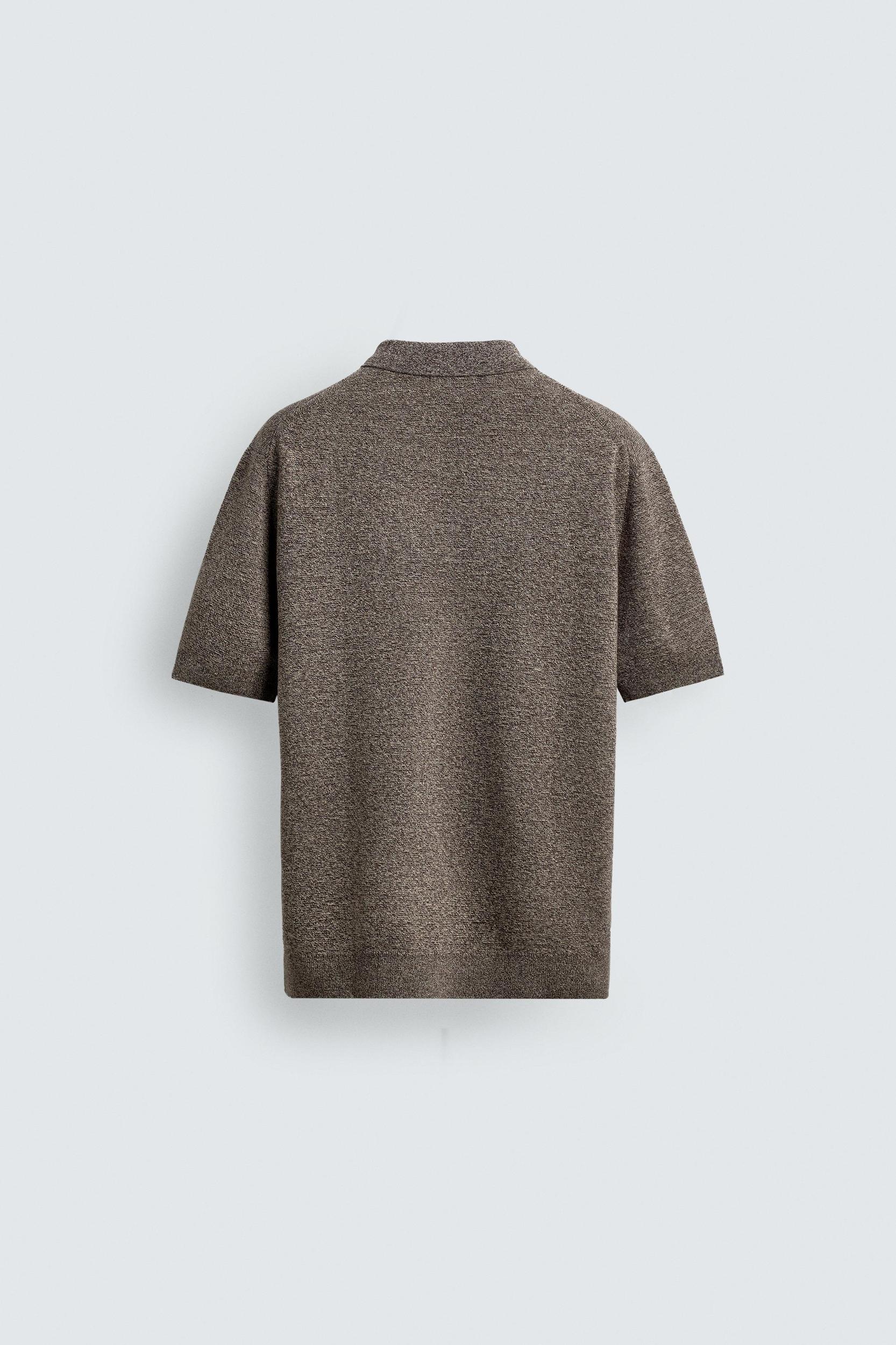 KNIT ZIP POLO SHIRT Product Image
