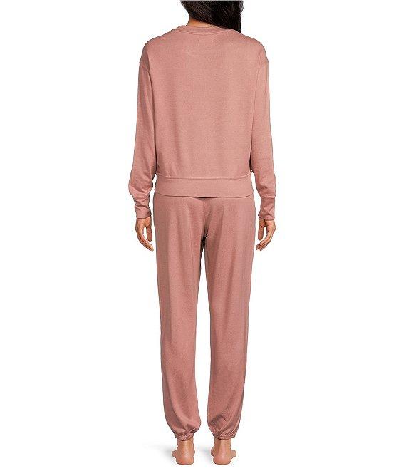 UGG® Gable II Solid Brushed Knit Crew Neck Sweatshirt & Pant Coordinating Lounge Set Product Image