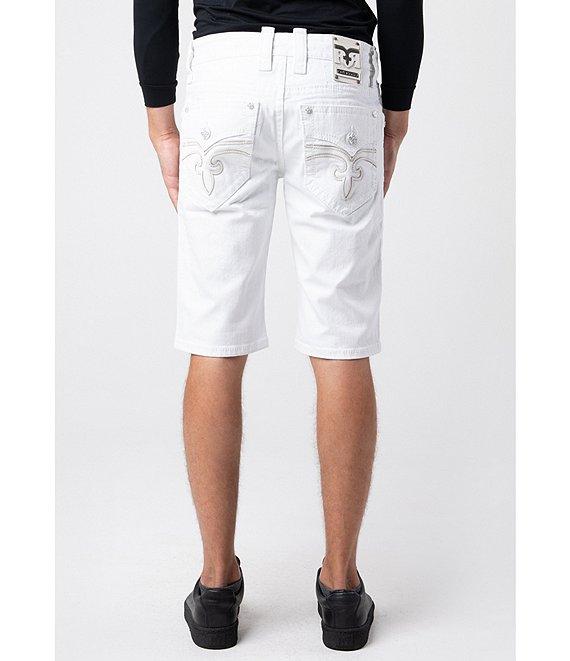 Rock Revival Arther Fleur-De-Lis Embroidered-Pocket 13#double; Inseam Shorts Product Image