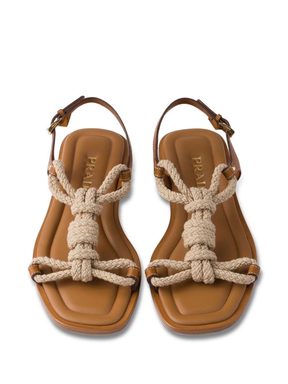 rope-embellished flat sandals Product Image