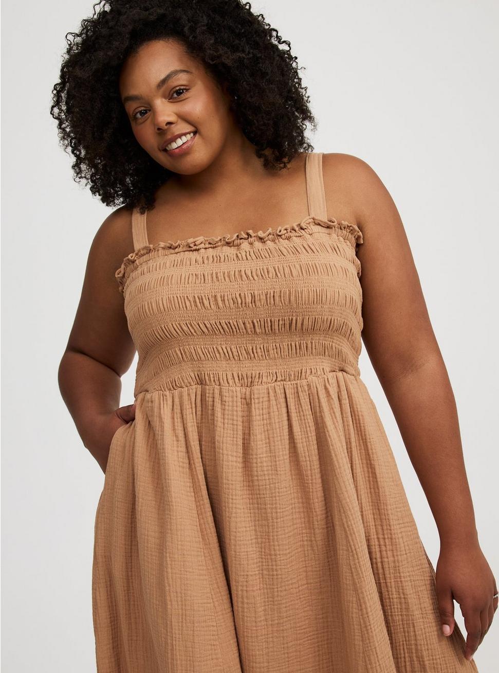 Midi Pucker Gauze Dress Product Image